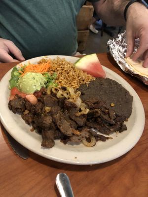 "beef" fajitas! Yum!! at Green Vegetarian Cuisine - Quarry Market in San Antonio