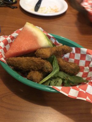 Fried avocado at Green Vegetarian Cuisine - Quarry Market in San Antonio