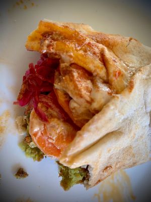 Flatbread with everything. Scrumptious! at Plantkind in Shrewsbury