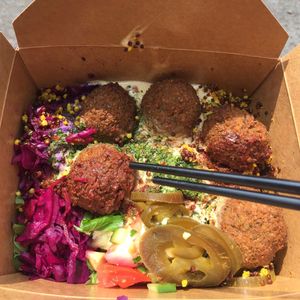 Large falafel box  at Plantkind in Shrewsbury