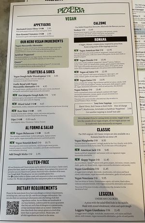 2021 New Vegan Menu at Pizza Express in Carlisle