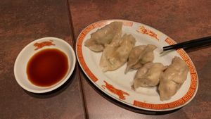Vegetables dumplings   at Tiger Gyoza Hall  in Tokyo