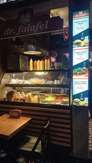 Vegan opcions at Dr Falafel in Ankara
