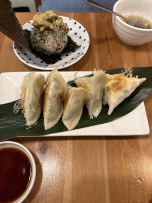 Dumplings! Somewhat bland but the sauce is quite special    at Original Vegan 原粹蔬食作 - Yuán Cuì Shū Shi Zuò in New Taipei City