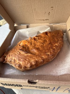 Vegan Buffalo ‘chicken’ calzone  at Mandy's Pizza in Pittsburgh