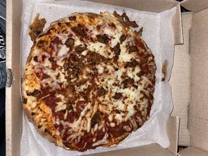 Pizza with sausage   at Mandy's Pizza in Pittsburgh