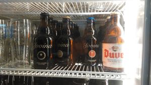 Wide selection of beers, including craft portuguese at Lado B Cafe in Porto