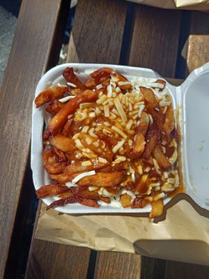 Vegan poutine at La Banquise in Montreal