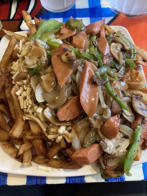 Vegan poutine La Bonheur  at La Banquise in Montreal