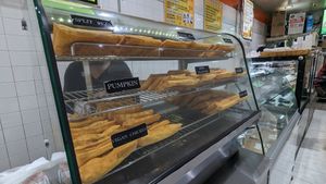 The hand pies were delicious and piping hot straight from the glass case at Organic Love in Brooklyn