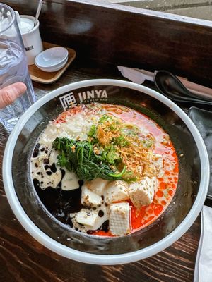 Creamy Spicy Vegan Ramen  at JINYA Ramen Bar in Calgary