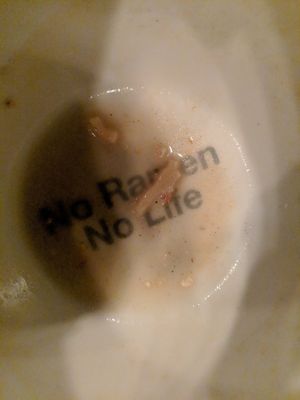 Answer to life at the bottom of the bowl. at JINYA Ramen Bar in Calgary