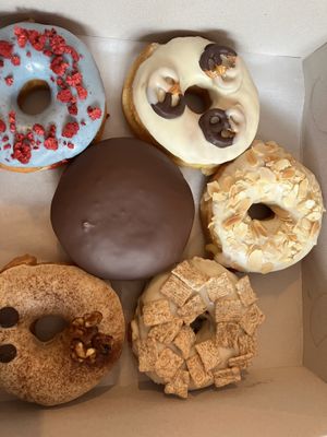 Donut selection   at Blue Vegan Pig Shop in Prague