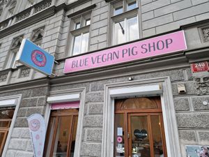  at Blue Vegan Pig Shop in Prague