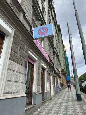   at Blue Vegan Pig Shop in Prague