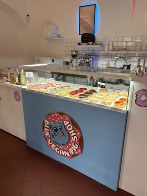   at Blue Vegan Pig Shop in Prague