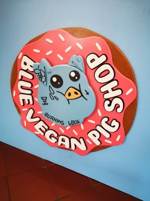 🐽 at Blue Vegan Pig Shop in Prague