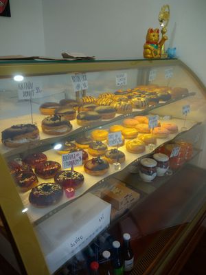 donuts at Blue Vegan Pig Shop in Prague