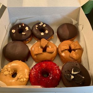 Toffifee, Boston Cream, Lotus, PB & J, Berries and Oreo   at Blue Vegan Pig Shop in Prague