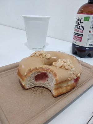 Pb and jam at Blue Vegan Pig Shop in Prague