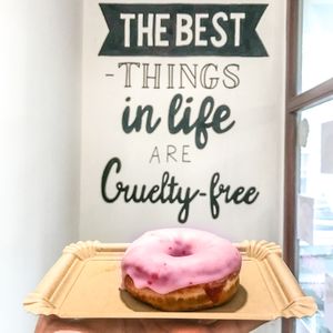 Jahoda at Blue Vegan Pig Shop in Prague