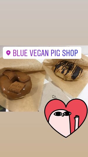 Best donuts in Europe 😍 at Blue Vegan Pig Shop in Prague