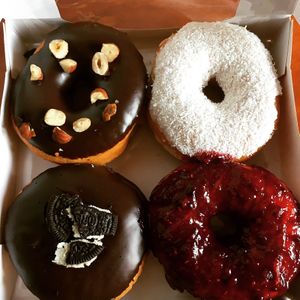 Best donuts I’ve ever had! ❤️ at Blue Vegan Pig Shop in Prague