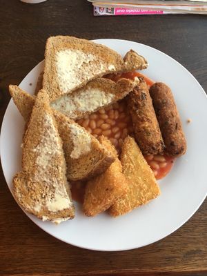 Full vegan breakfast served from 8am at The Get Stuffed Pie House in Blackpool