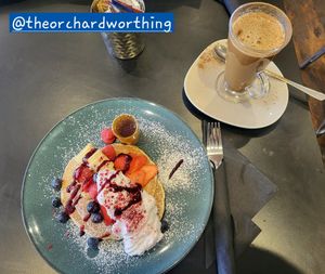 Vegane Pancakes. at The Orchard Cafe in Worthing