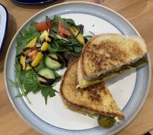Seitan, cheese and pickle toastie at The Orchard Cafe in Worthing