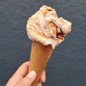 BoHo Gelato ice cream (peanut butter with salted caramel swirl) at Pizzaface in Worthing