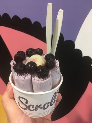 Coconut Blueberry Lychee at Scroll Ice Cream in Adelaide