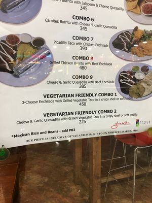 vegetarian meal at Mexicali in Makati