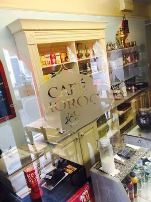 At the bar at Cafe Maroc at Cafe Moroc in Rochester