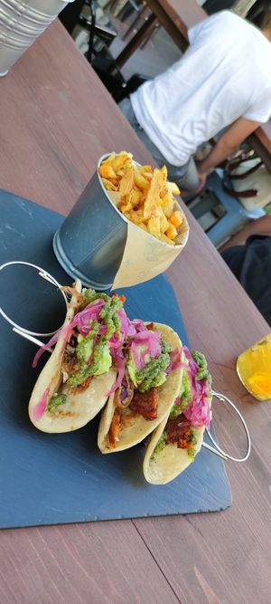 My vegan tacos at California Kitchen in Biarritz