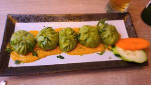 Veg Momo at Namaste India Bistro in Monterey