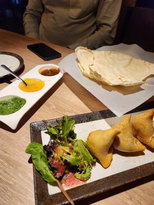 Vegetable samosas at Namaste India Bistro in Monterey