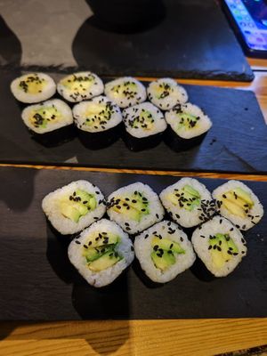 Maki rolls with avocado at Cafe Barbarella in Herceg Novi