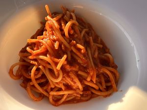 Spaghetti Arrabiatta   at Cafe Barbarella in Herceg Novi