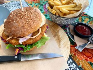 Burger  at Elephant in the Room in Thessaloniki