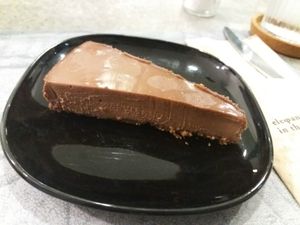 Fav vegan chocolate cheesecake at Elephant in the Room in Thessaloniki
