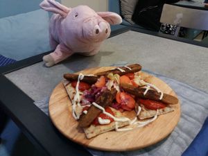 The sausages at Elephant in the Room in Thessaloniki