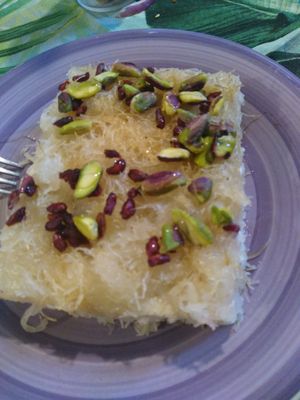 Turkish dessert at Elephant in the Room in Thessaloniki