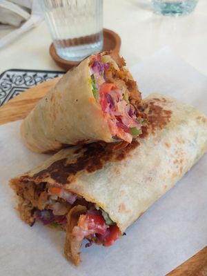 Soya gyros. My favourite gyros in Greece! at Elephant in the Room in Thessaloniki