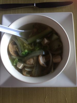 vegetable and tofu soup at Papaya Asian Kitchen in Rochester