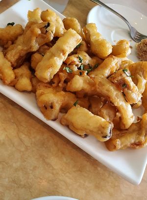 Salt and pepper King oyster mushrooms at Ma Ma Wok in Charlotte