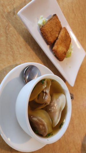 Lemon fish and wonton soup at Ma Ma Wok in Charlotte