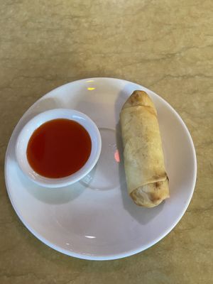 The spring roll is delicious! Be careful, they are hot, but it’s hard to resist eating them immediately .  at Ma Ma Wok in Charlotte