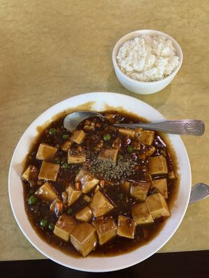 It hard for me to find ma po tofu so I had to have it again. Such a generous portion !  at Ma Ma Wok in Charlotte