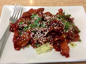 Boneless BBQ ribs at Ma Ma Wok in Charlotte